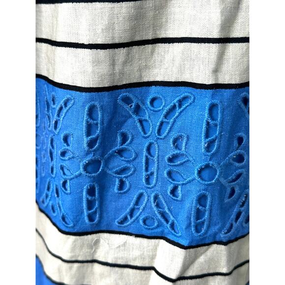 TuckerNuck Sorrento Stripe Ames Linen Halter Maxi Dress Size L - Picture 7 of 13